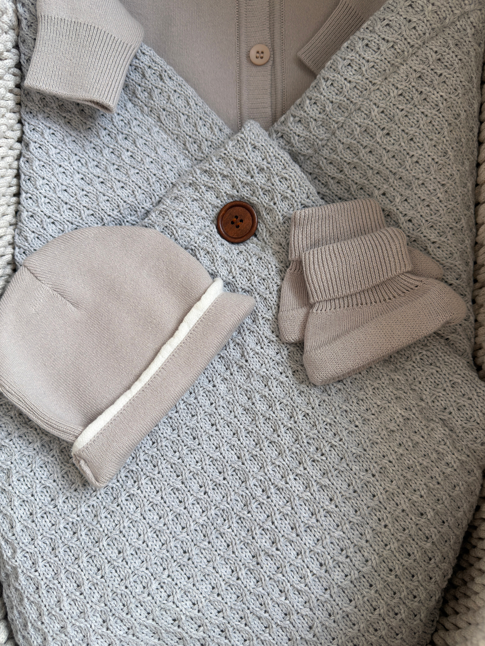 Конверт-плед 2в1 вязаный демисезон серый