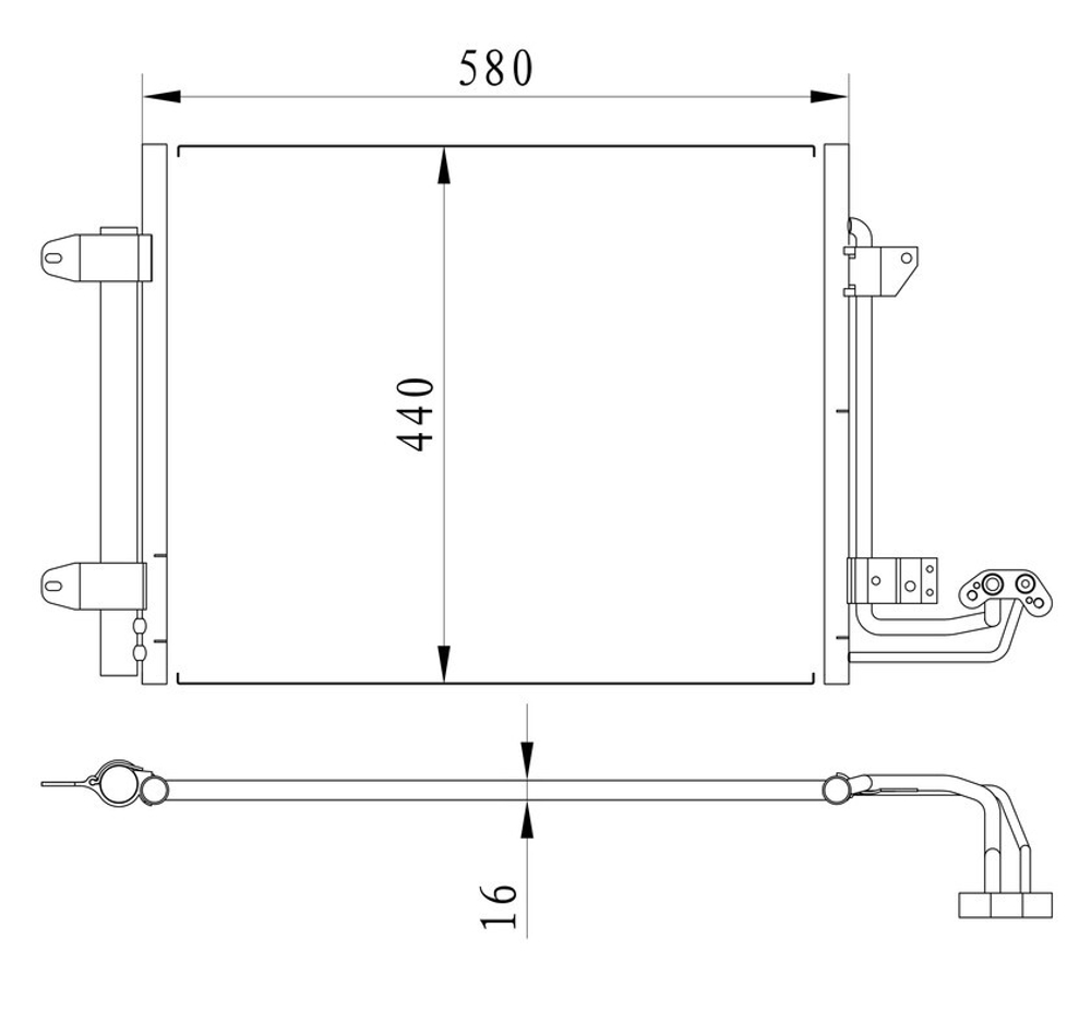 Kular - 16178-KLR - Condenser, air conditioning