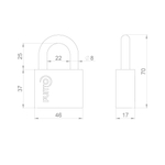 Замок навесной PK-1550 SN-3 3 key диск.ключ