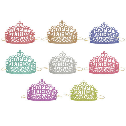 Тиара "Happy Birthday" 8 шт.