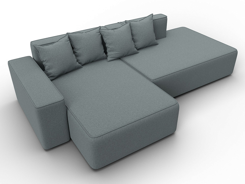 Диван угловой Лига-079 угол левый РОГОЖКА Амур 07 серый