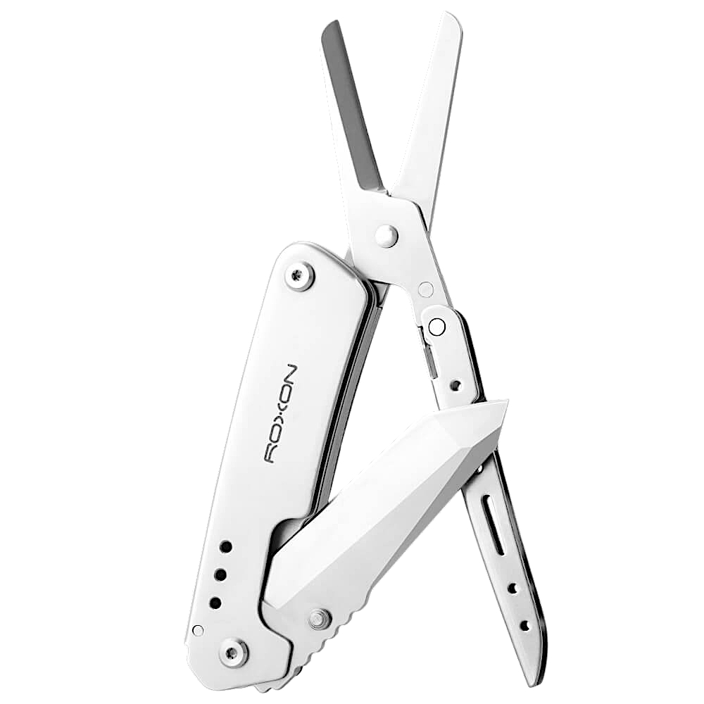 Нож складной Roxon Knife S501 (2 инстр. Нож + ножницы) 5Cr15MoV HCR 52-55 --