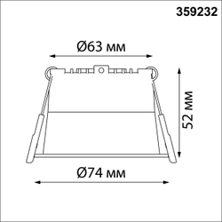 359232 SPOT NT23 472 белый Светильник встраиваемый светодиодный IP20 LED 6W 220V 360Лм 3000К TRAN