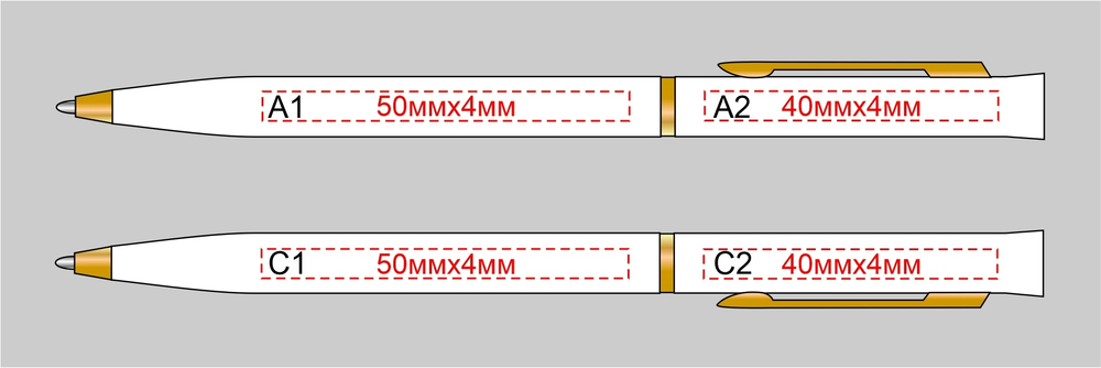 зоны и размеры нанесения печати
