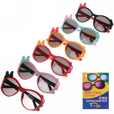 Очки солнцезащитные детские «Sunshine», бантик, микс цветов
