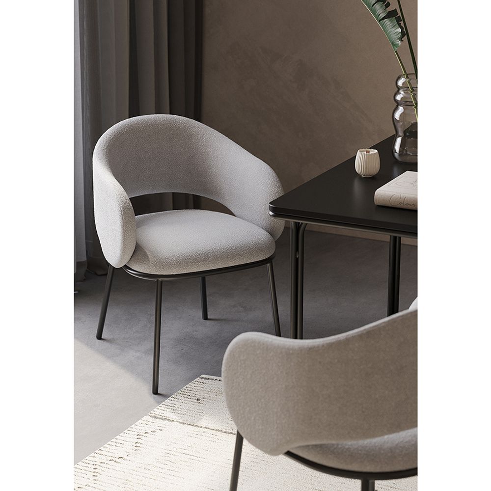 Стул Coastal, букле, дымчато-серый