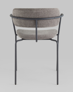 Стул Дженни букле темно-серый каркас антрацитово-серый муар