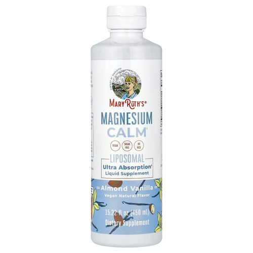MaryRuth's, Magnesium Calm Liposomal, миндаль и ваниль, 450 мл (15,22 жидк. унц.)
