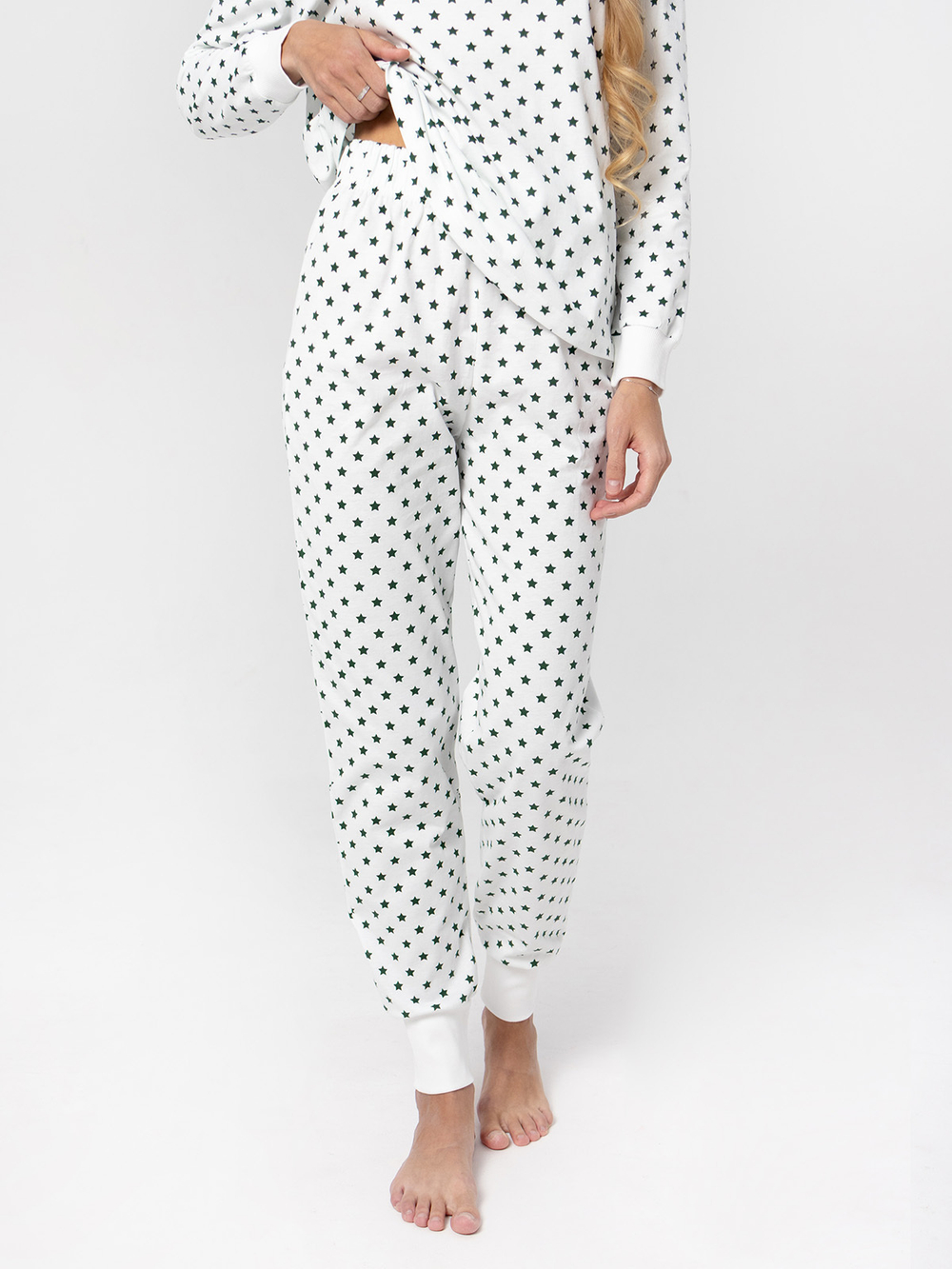 Пижама женская Mjölk Green Stars
