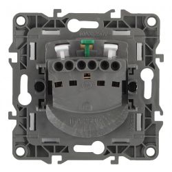 12-2001-04 ЭРА Розетка 2P+E Schuko, 16A-250В, IP20, без м.лапок, Эра12, шампань