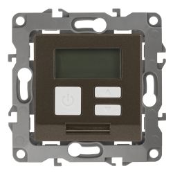 12-4111-13 ЭРА Терморегулятор универс. 230В-Imax16А, IP20, Эра12, бронза | Эра 12 Бронза