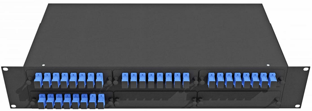 Кросс оптический стоечный  TopLAN КРС-Top-2U-32SC/U-OS2-BK