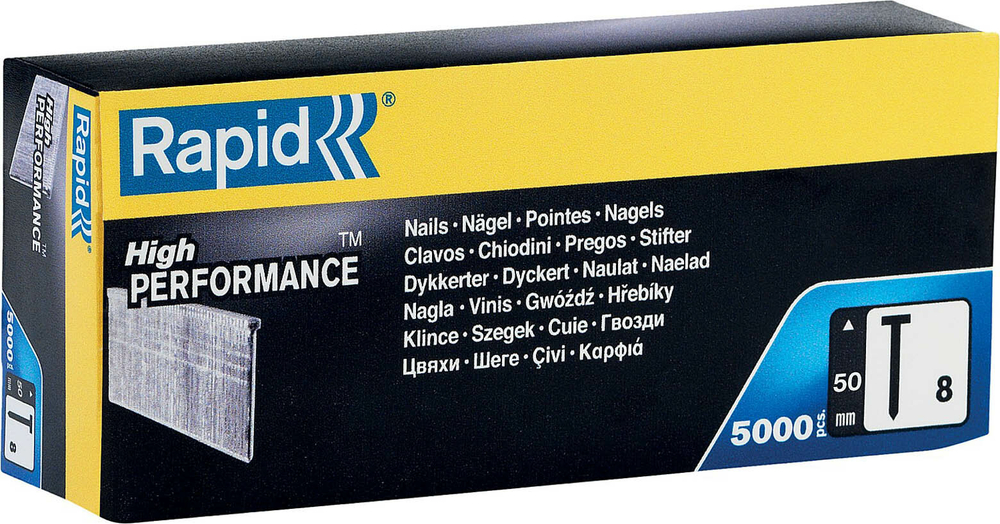 RAPID тип 300, 50 мм, 5000 шт, закаленные супертвердые гвозди (40100537)