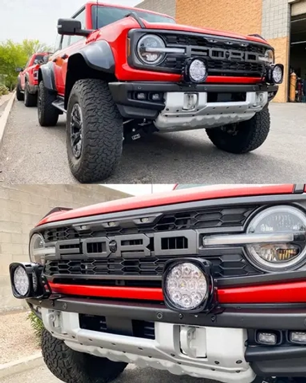 Кронштейны для крепления доп. фар на штатный бампер Bronco / Bronco Raptor 2021-2025 Форд Бронко Раптор