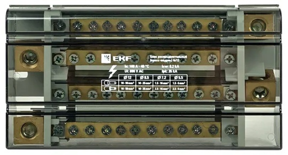 Блок распределительный  EKF db-160-4x12