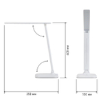 Светильник настольный LED, 10 Вт, белый, Эра, NLED-462-10W-W, 22х264, Б0031612