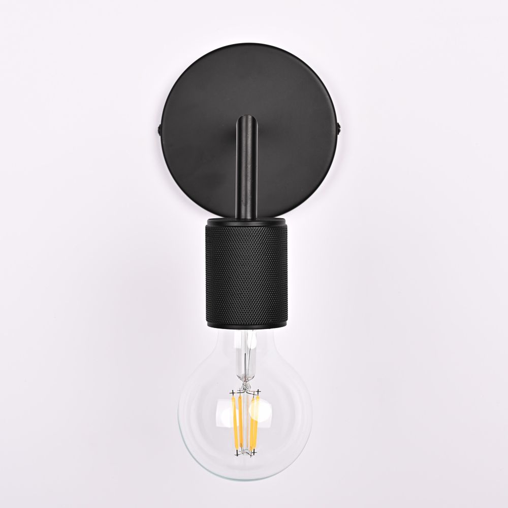 Бра Rh Utilitaire Single Sconce Black By Imperiumloft
