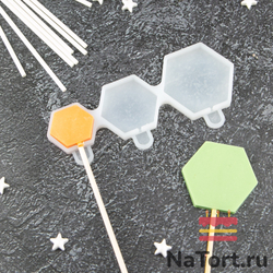 Силиконовая форма для леденцов «Мозаика 3 в 1»