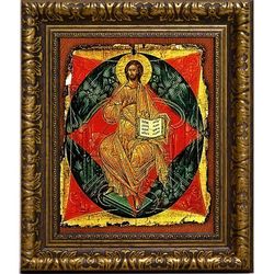 Подаждь Боже - Спас в силах. Копия иконы Андрея Рублева на холсте.