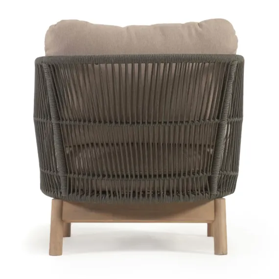 Уличное кресло Catalina, зеленый корд, массив акации