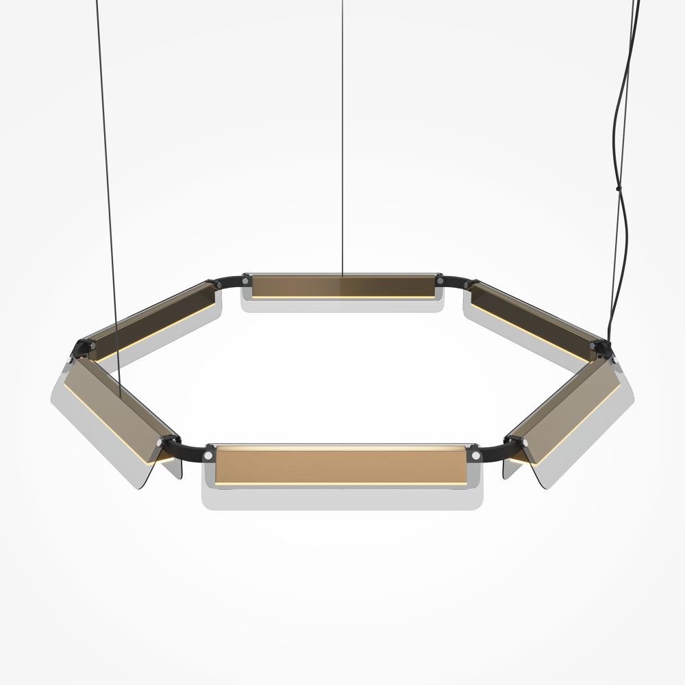 Люстра подвесная светодиодная Maytoni Flat MOD296PL-L60BS3K