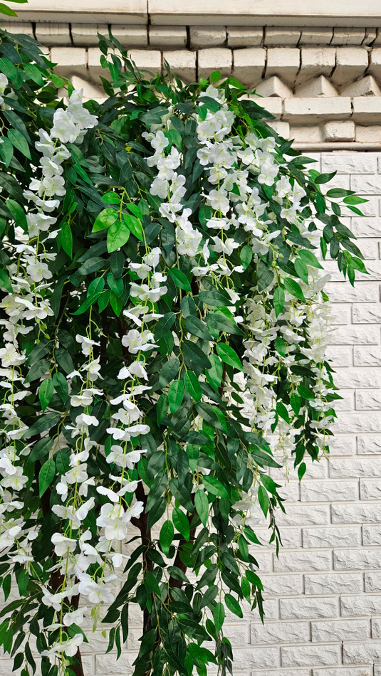 Искусственная Акация белая 240см в техническом кашпо