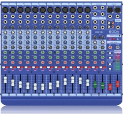 Midas DM16 Аналоговый микшер, 16 каналов, микрофонные и линейные входы, 3-полосный эквалайзер, цвет черный