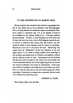 A Genealogical History of the Rice Family. Descendants of Deacon Edmund Rice | Andrew Henshaw Ward