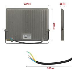 Прожектор светодиодный уличный ЭРА PRO LPR-063-0-65K-150 150Вт 6500K КСС Г 90° IP65 серый поликарбонат гарантия 3 года | Прожекторы PRO