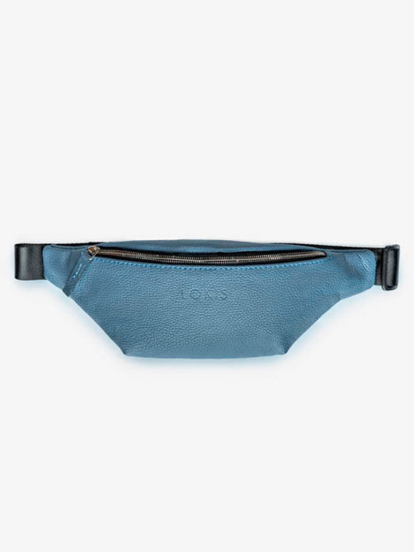 сумка поясная серо-голубая