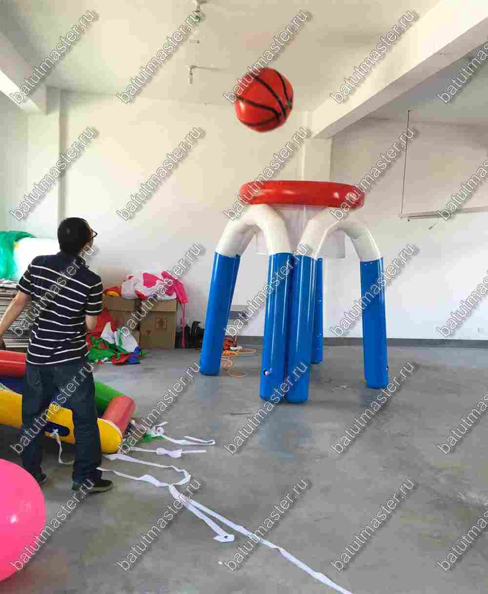 Надувная командная игра "Попади в корзину", 1,5*1,5*2 м