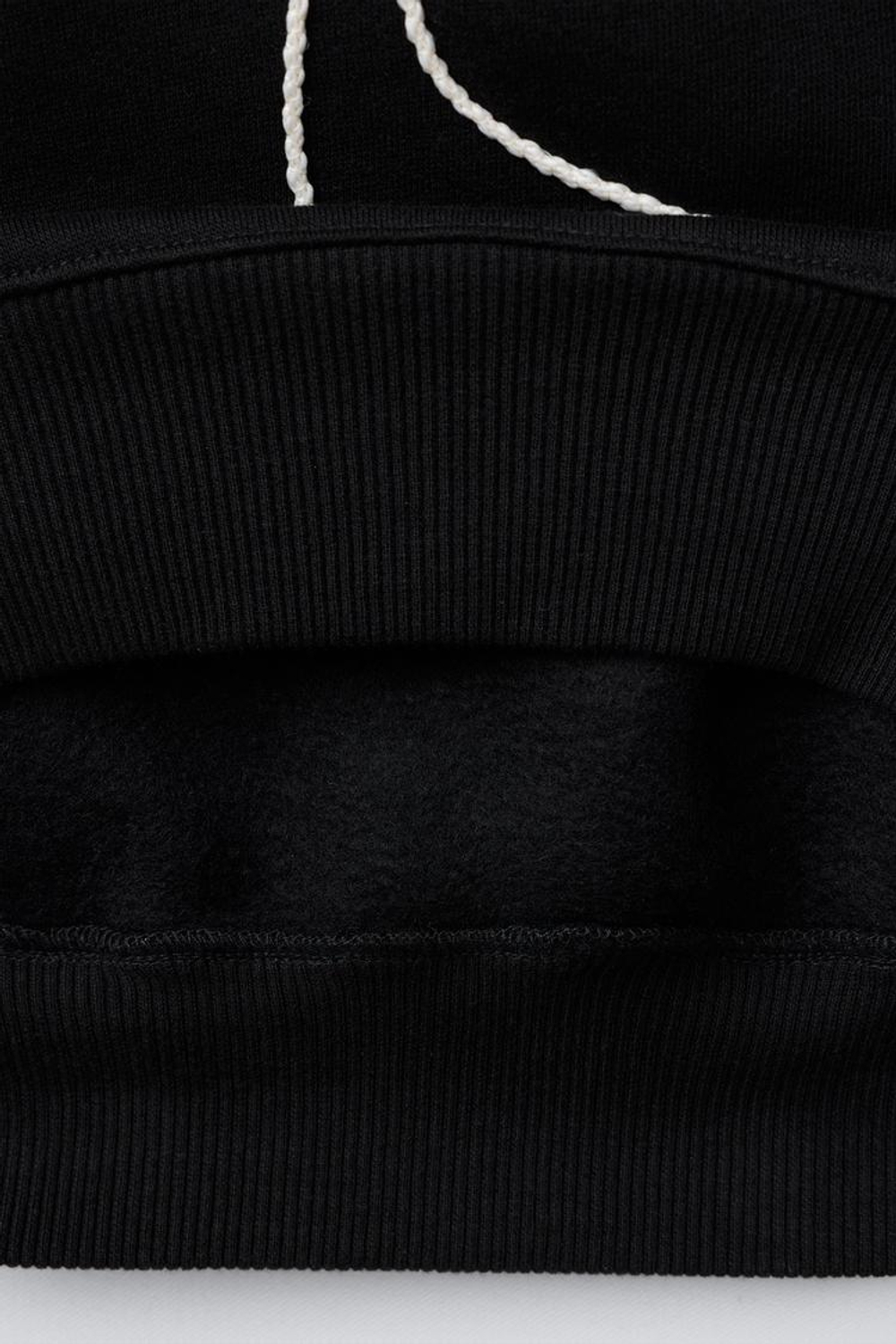 ZARA ТОЛСТОВКА С БАНТОМ ИЗ ШНУРКА, ЧЕРНЫЙ