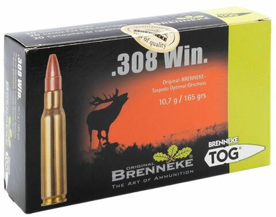 Патрон .308 Win BRENNEKE TOG 10,7г, коробка 20 шт.