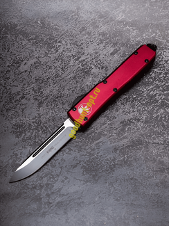 Тактический нож фронтально выкидной автоматический Microtech Красный