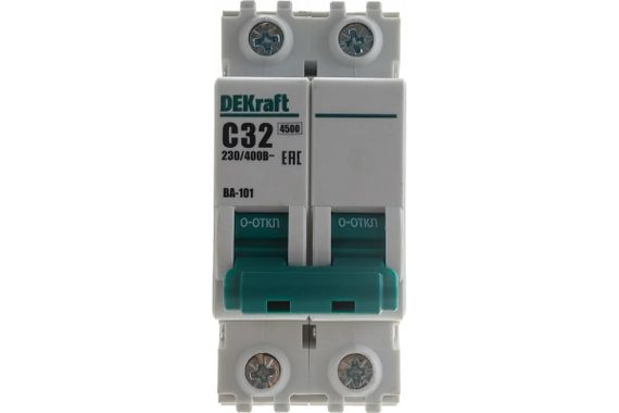 Автомат DEKraft ВА-101 2П 32А-С 4,5кА 02942