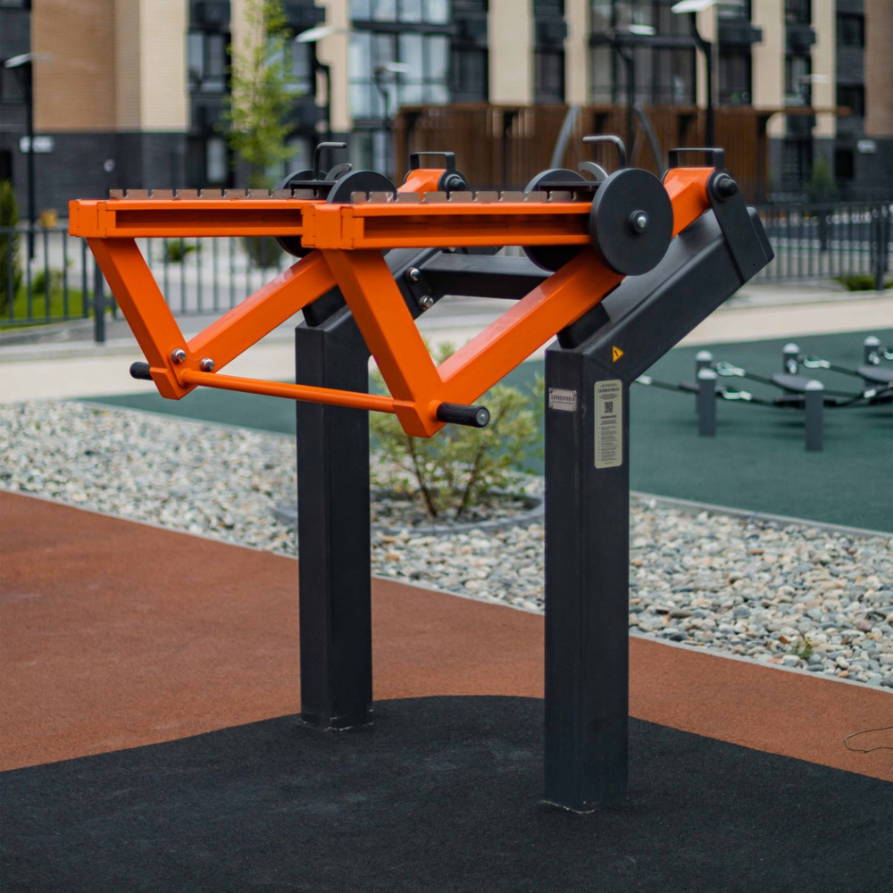 P-1804 Уличный тренажер Приседание с переменной нагрузкой ZAVODSPORTA