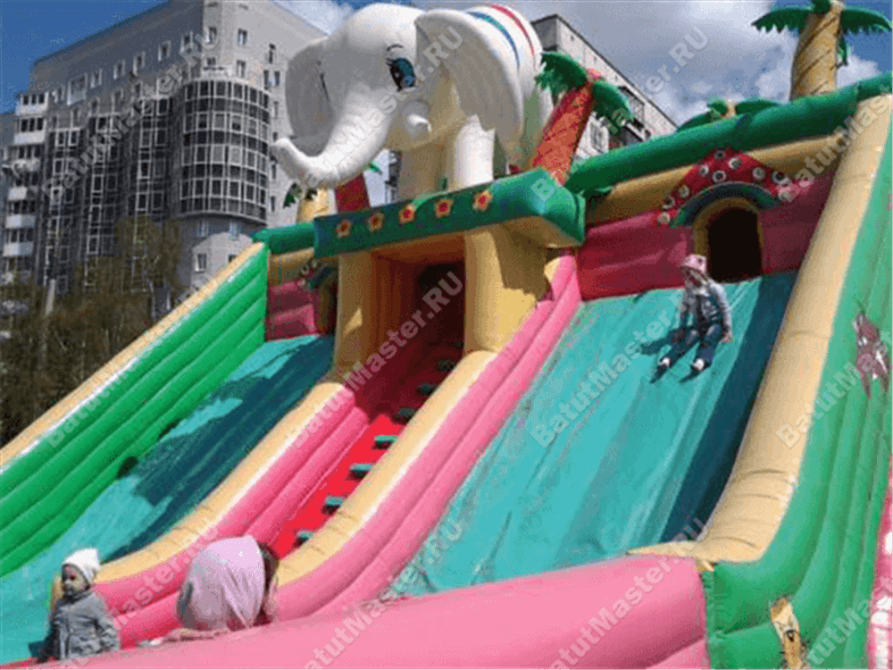 Коммерческий надувной батут "Сафари парк" 14*6*7 м