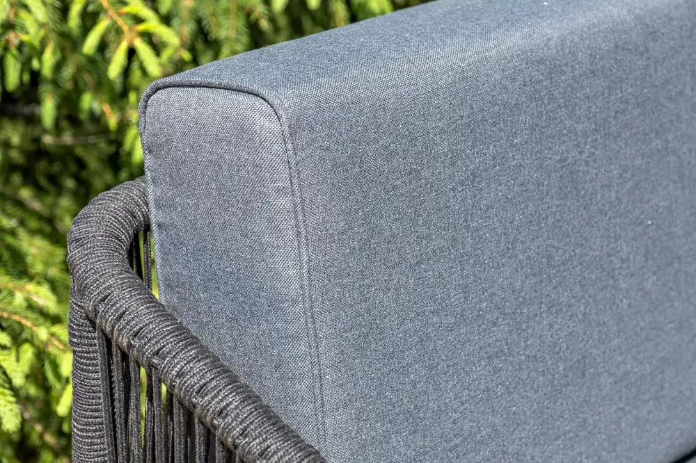 "Канны" модульная угловая лаунж-зона из роупа (веревки), цвет темно-серый