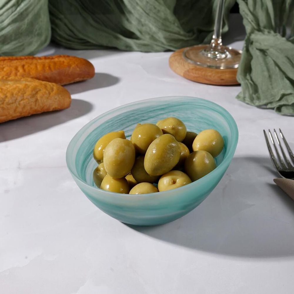 Салатник 320 мл d 12 см h7 см Green Sky косой матовое стекло P.L. Proff Cuisine [6]