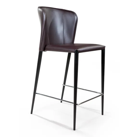 Полубарный стул Albert коричневая кожа
