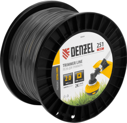 Леска для триммера двухкомпонентная квадрат, 2,0мм х 251м, на DIN катушке EXTRA CORD Denzel
