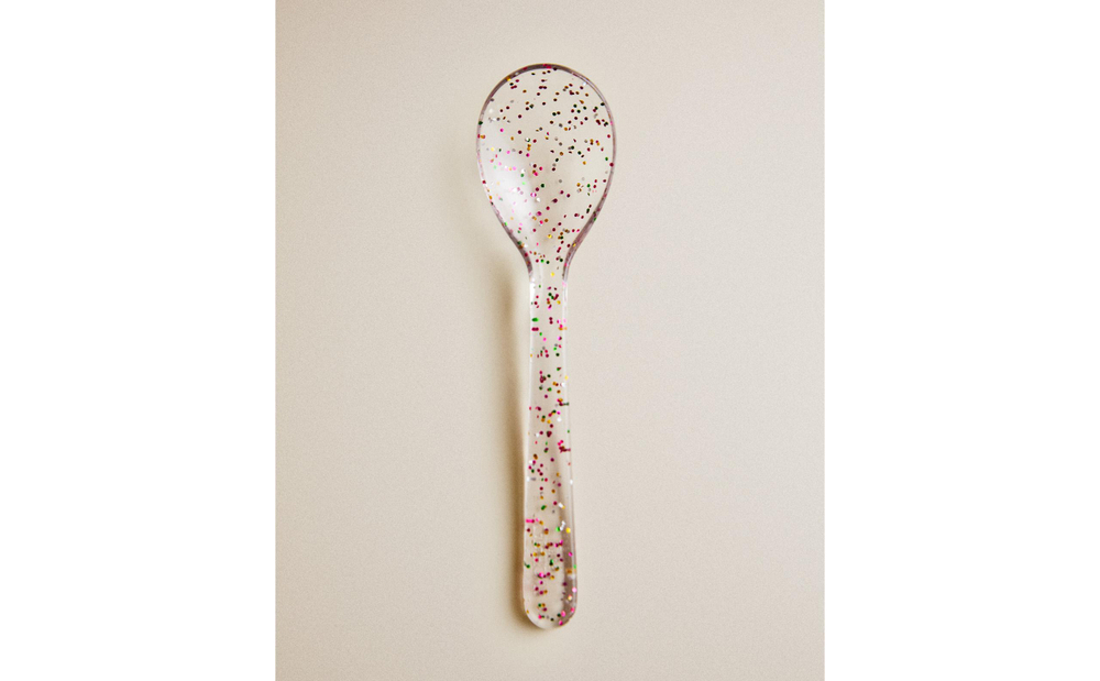 Zara Home чайная ложка из пластика, цвет прозрачный, 15.2 см