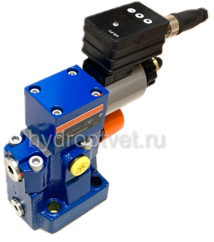 DBEME10-7X/50Y-8G24K31A1M - Пропорциональный предохранительный клапан со встроенным усилителем (OBE), Ду10, , регулировка давления до 50 бар, сигнал управления 0–10 В