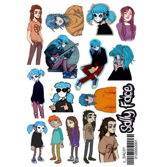 Наклейка А5 c Sally Face 01