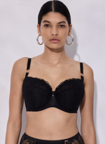 Черный бюстгальтер Sublime с чашками +size на тонком поролоне (Размер: 100E) (Цвет: черный)