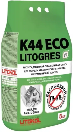 Клеевая смесь Litokol K44 Eco высокоадгезивная сухая клеевая смесь 5 кг
