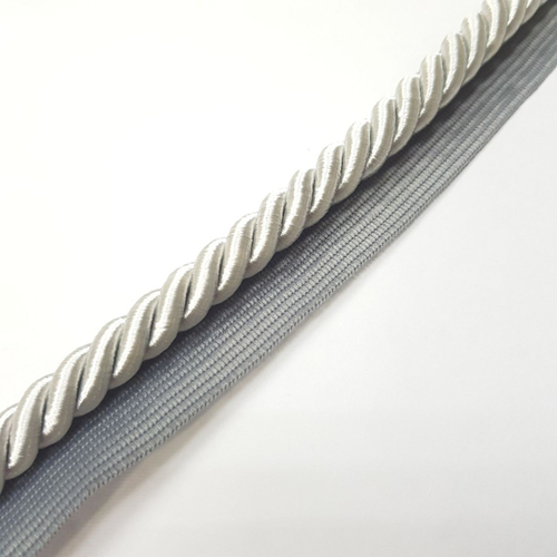 Декоративный кант-шнур витой, мебельный серый ПЭ101
