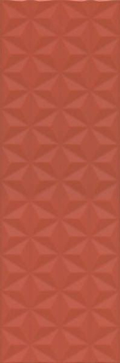 Настенная плитка Диагональ красный структура обрезной (12120R)