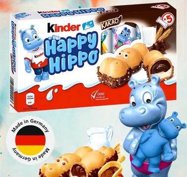 Батончики Kinder Happy Hippo Hazelnut 103 гр