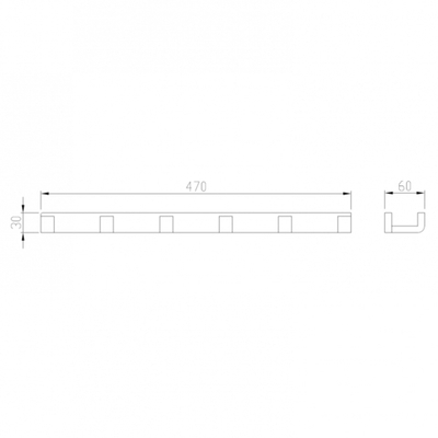 Вешалка на 6 крючков ABBER Westen AA1752G золото матовое